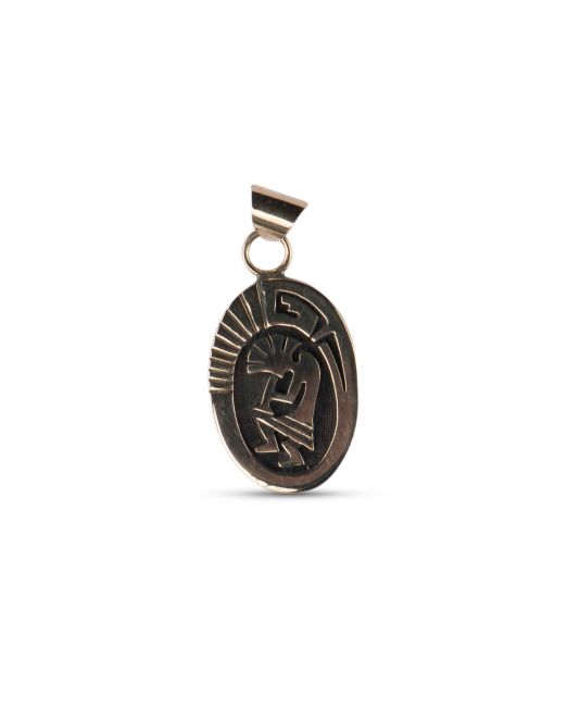 Calvin Peterson 14kt Gold and Silver Overlay Kokopelli Pendant