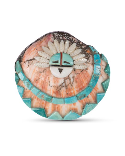 Vintage Pueblo Spiny Oyster Shell Pin Featured in Arizona Highways Magazine