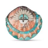 Vintage Pueblo Spiny Oyster Shell Pin Featured in Arizona Highways Magazine