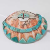 Vintage Pueblo Spiny Oyster Shell Pin Featured in Arizona Highways Magazine