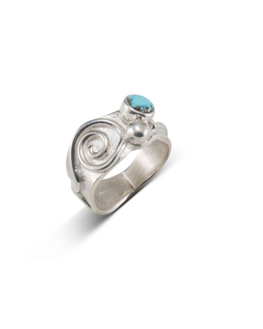 Carol Krena Bisbee Turquoise and Silver Ring