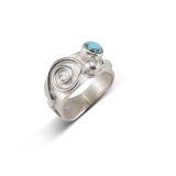 Carol Krena Bisbee Turquoise and Silver Ring