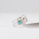Carol Krena Bisbee Turquoise and Silver Ring