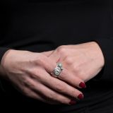 Carol Krena Bisbee Turquoise and Silver Ring