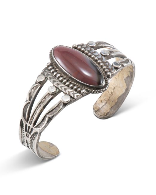 Vintage Navajo Petrified Wood Cuff