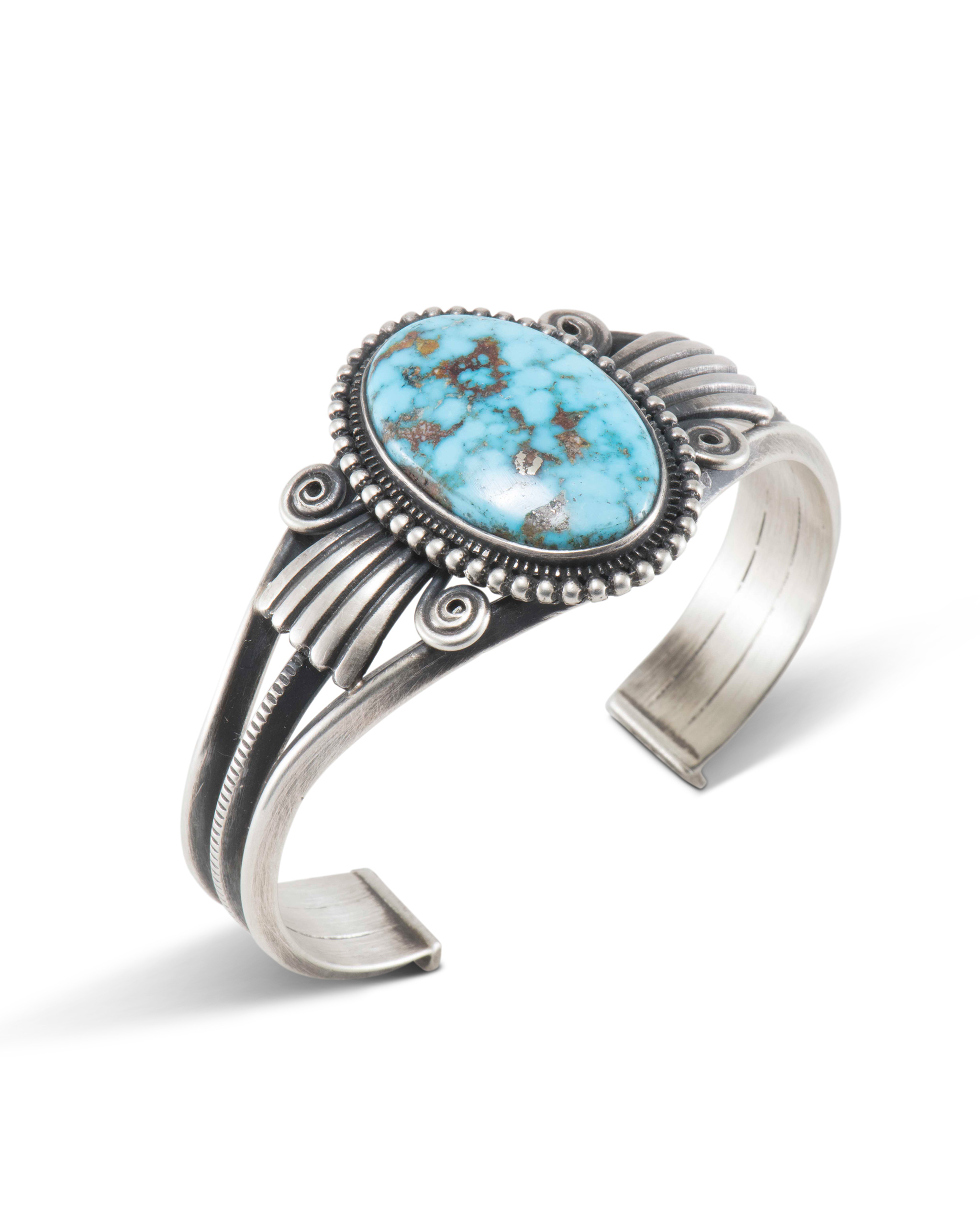 Steve Arviso Kingman Turquoise Cuff