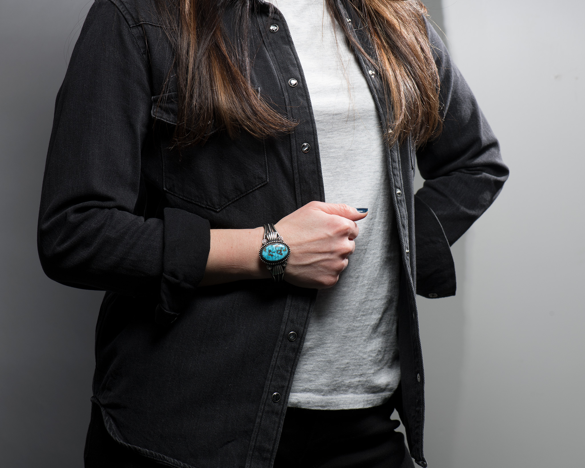 Steve Arviso Kingman Turquoise Cuff