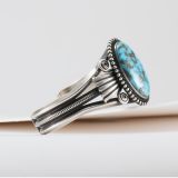 Steve Arviso Kingman Turquoise Cuff