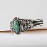 Steve Arviso Royston Turquoise Cuff with Intricate Silverwork