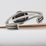 Stever Arviso Kingman Turquoise Twisted Wire Cuff