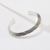 Jennifer Curtis Stamped Sterling Silver Carinated Cuff