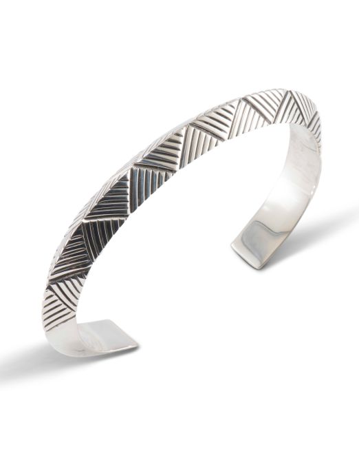 Jennifer Curtis Stamped Sterling Silver Carinated Cuff