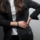 Carol Krena Black Jade Cuff with 18Kt Gold