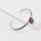Jared Chavez Sugilite and Stamped Sterling Silver Cuff