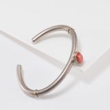 Shawn Bluejacket 14Kt Gold and Sterling Silver Cuff with Coral