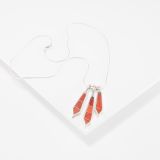 Supersmith Inc Red Coral Collection Triple Pendant Necklace