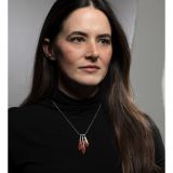 Supersmith Inc Red Coral Collection Triple Pendant Necklace