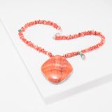 Charlene Reano Mosaic Inlay Reservable Spiny Oyster Shell Necklace