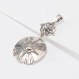 Jennifer Curtis Stamped Silver Drop Pendant