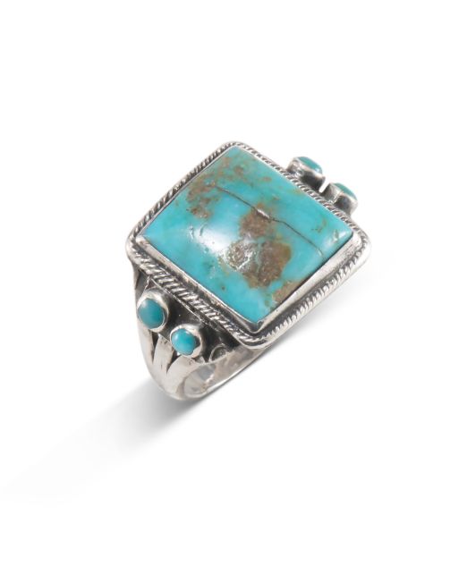 Vintage Navajo Blue Gem Turquoise Ring Circa 1940s