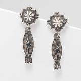 Jennifer Curtis Repoussé Post Earrings with Dangle