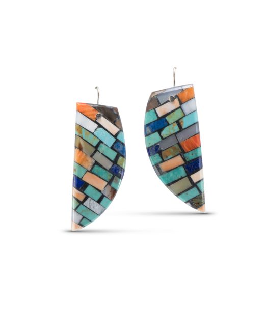Charlene Reano Mosaic Inlay Statement Earrings