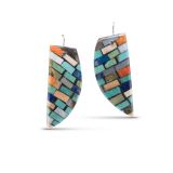 Charlene Reano Mosaic Inlay Statement Earrings