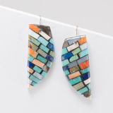Charlene Reano Mosaic Inlay Statement Earrings