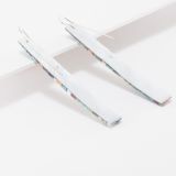 Charlene Reano Mosaic Inlay Earrings on Mother of Pearl