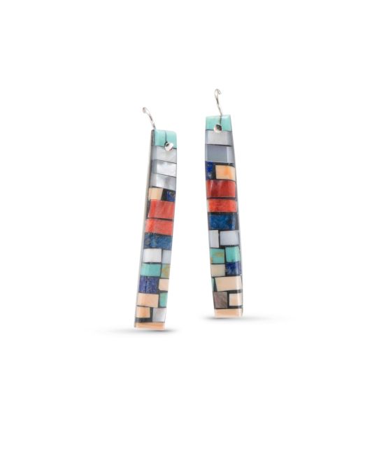 Charlene Reano Mosaic Inlay Earrings