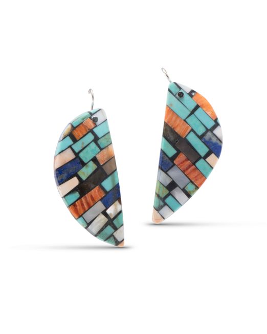 Charlene Reano Mosaic Inlay Statement Earrings