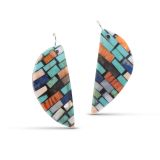 Charlene Reano Mosaic Inlay Statement Earrings