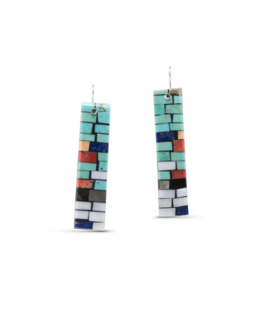 Charlene Reano Mosaic Inlay Earrings