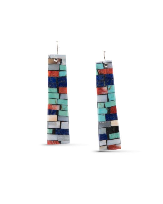 Charlene Reano Mosaic Inlay Earrings