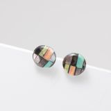 Janalee Reano Mosaic Inlay Round Studs