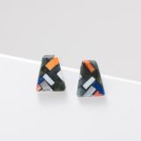 Janalee Reano Mosaic Inlay Trapezoid Studs