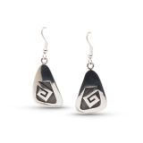 Stewart Tewawina Sterling Silver Overlay Earrings
