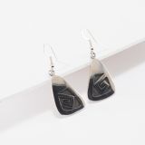 Stewart Tewawina Sterling Silver Overlay Earrings