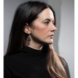 Stewart Tewawina Sterling Silver Overlay Earrings