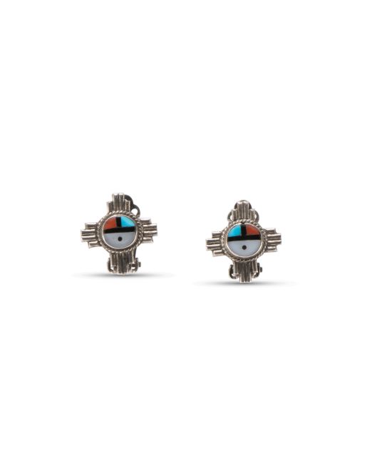 Zuni Sunface Clip On Earrings