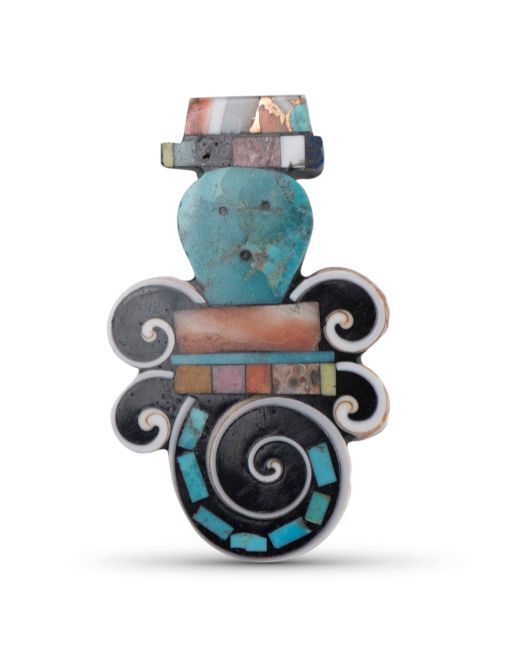 Mary Louise Tafoya Abstract Snowman Pin/Pendant