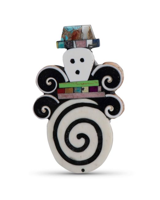 Mary Louise Tafoya Abstract Snowman Pin/Pendant