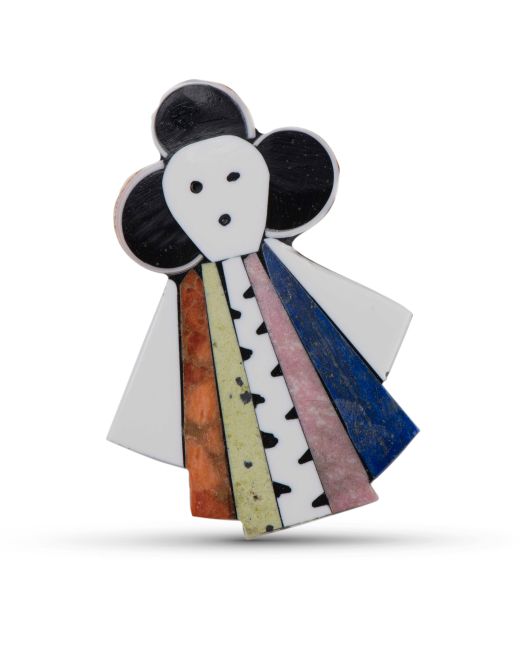 Mary Louise Tafoya Abstract Mosaic Pin/Pendant