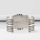Mike Bird-Romero Carved Deer Antler with Abalone Shell Face Cuff