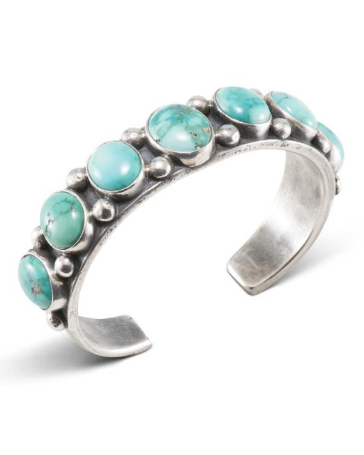Jesse Robbins Fox Turquoise Row Cuff