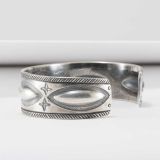 Jesse Robbins Coin Silver Repoussé Cuff