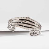 Perry Shorty Sterling Silver Cuff with Blue Gem Turquoise