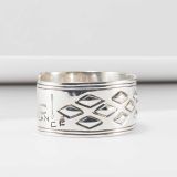 Lance Aragon Sterling Silver Cuff with Diamond Repoussé