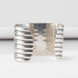 Vintage Navajo Stamped Sterling Silver Wide Cuff