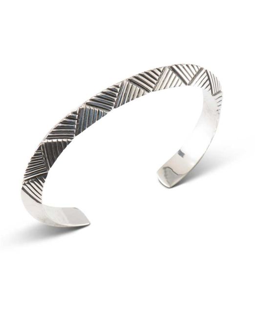 Jennifer Curtis Stamped Silver Carinated Cuff